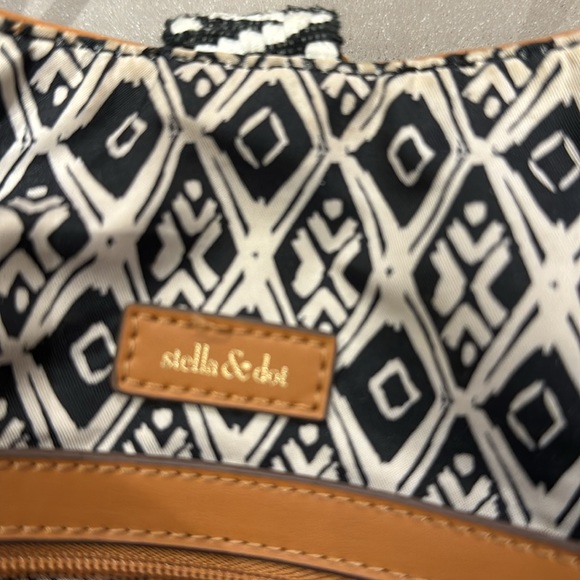 Stella & Dot Straw Tassel Riviera Tote Woven Aztec Accent Bag - Picture 6 of 8